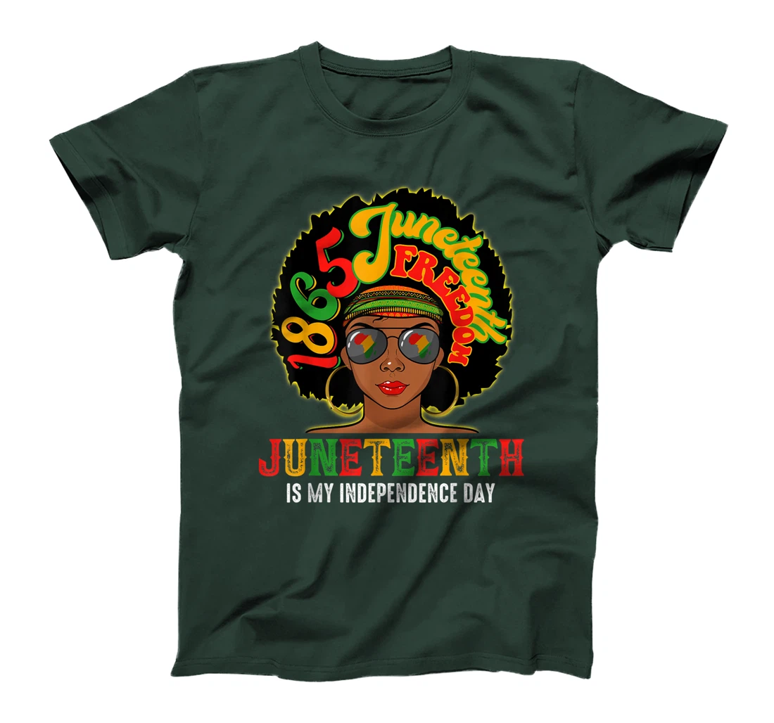 Juneteenth Is My Independence Day Afro African Girl T-Shirt, Kid T-Shirt and Women T-Shirt