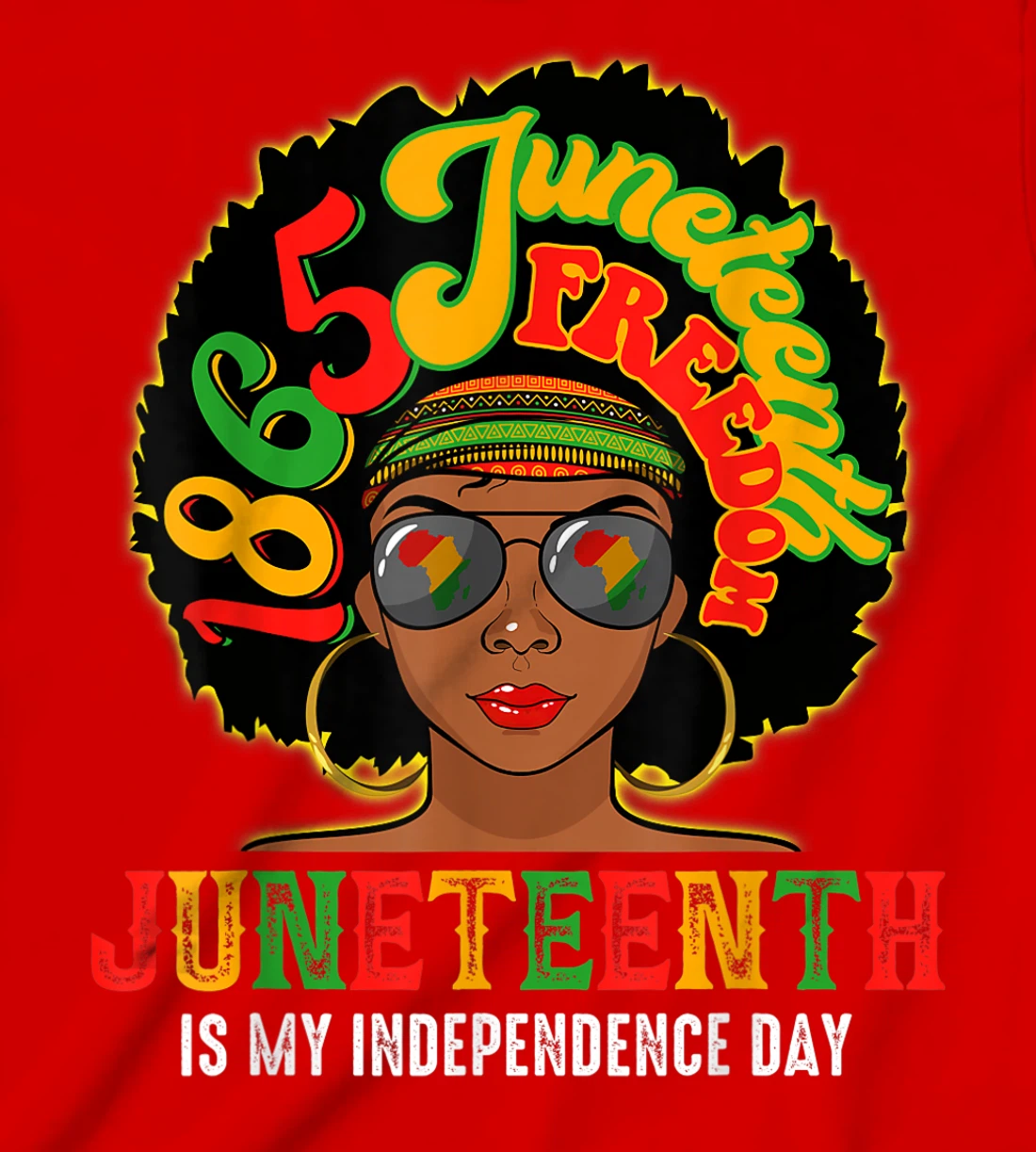 Juneteenth Is My Independence Day Afro African Girl T-Shirt, Kid T-Shirt and Women T-Shirt