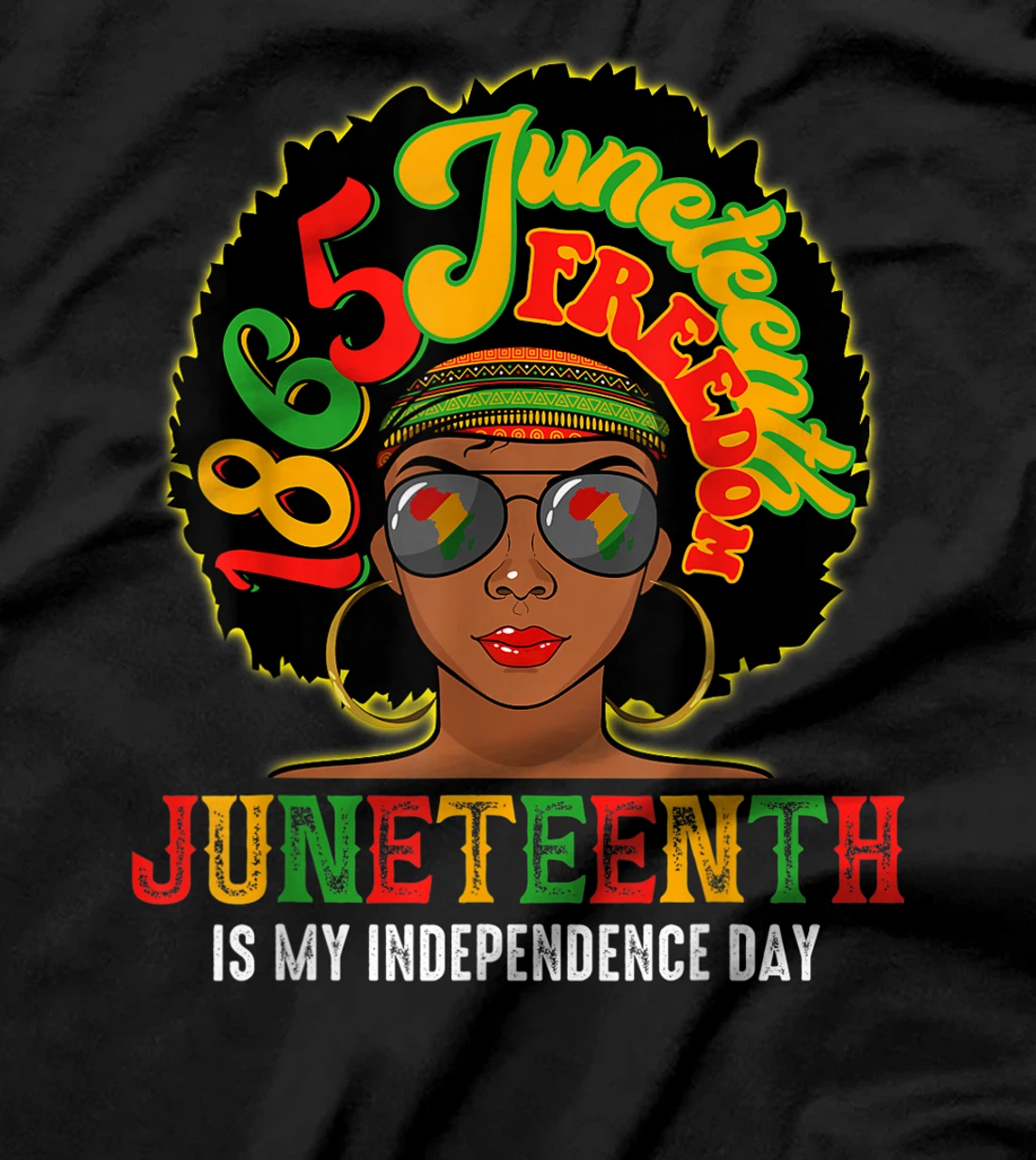 Juneteenth Is My Independence Day Afro African Girl T-Shirt, Kid T-Shirt and Women T-Shirt