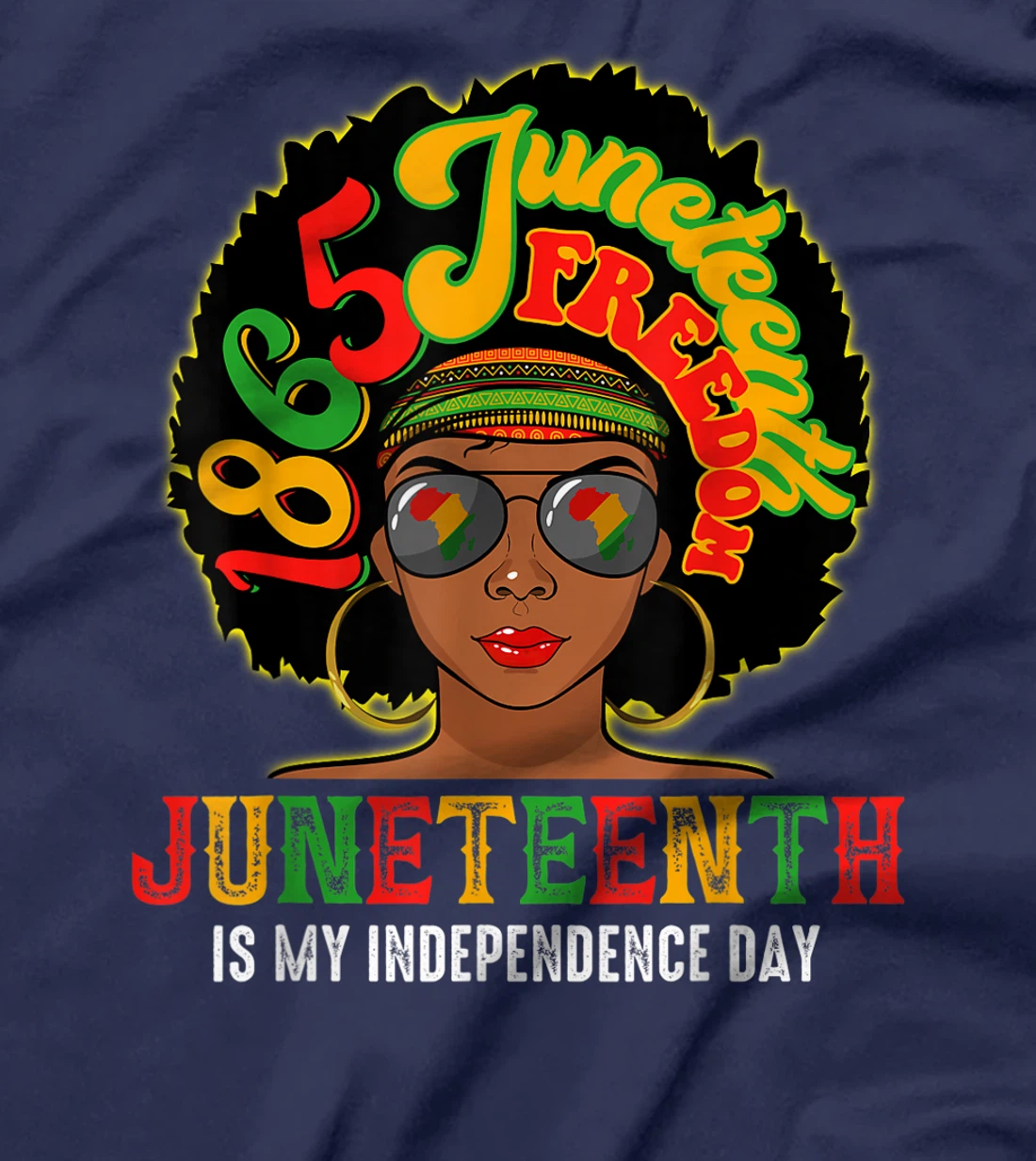 Juneteenth Is My Independence Day Afro African Girl T-Shirt, Kid T-Shirt and Women T-Shirt