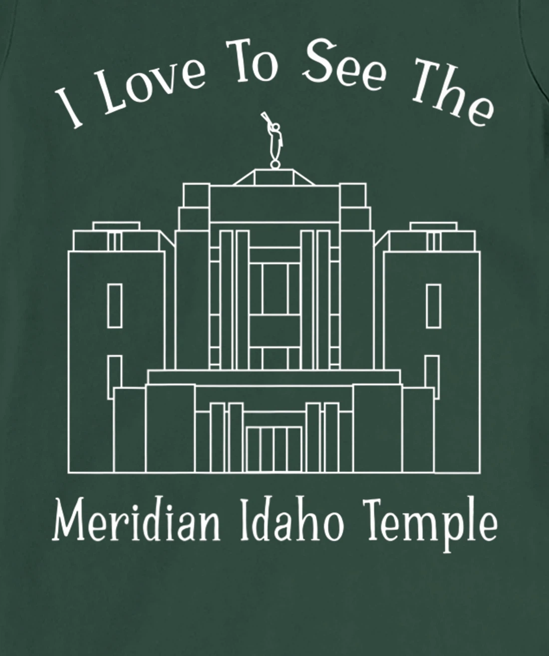 Meridian ID Temple, I love to see my temple, happy T-Shirt, Kid T-Shirt and Women T-Shirt