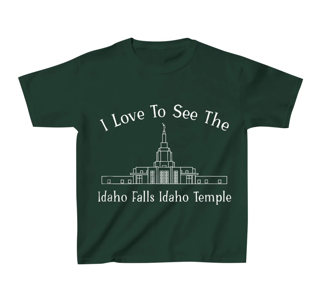 Idaho Falls ID Temple, I love to see my temple, happy T-Shirt, Kid T-Shirt and Women T-Shirt