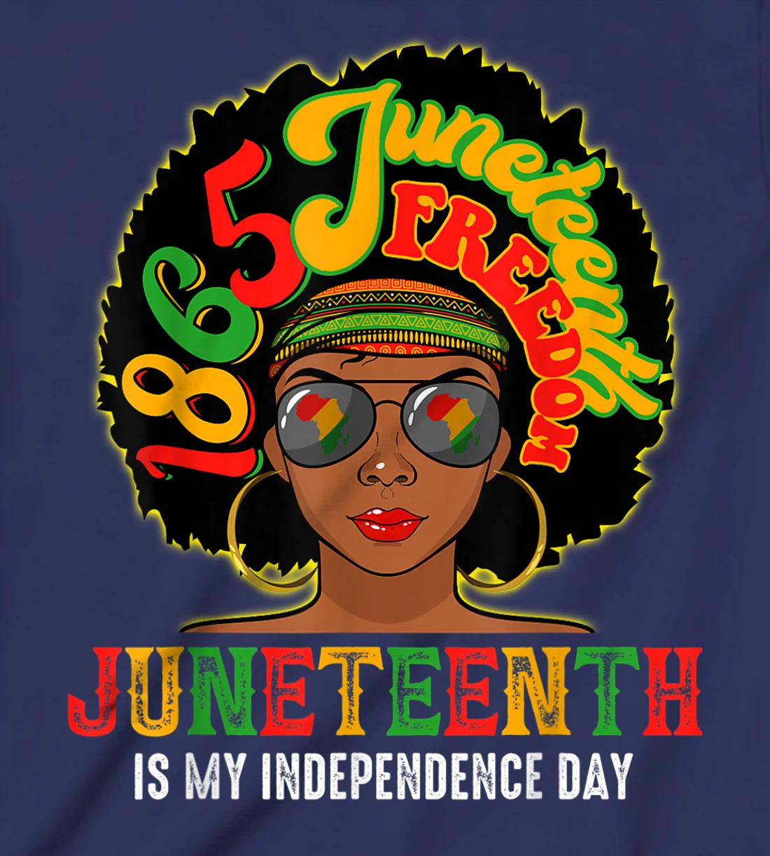 Juneteenth Is My Independence Day Afro African Girl T-Shirt, Kid T-Shirt and Women T-Shirt