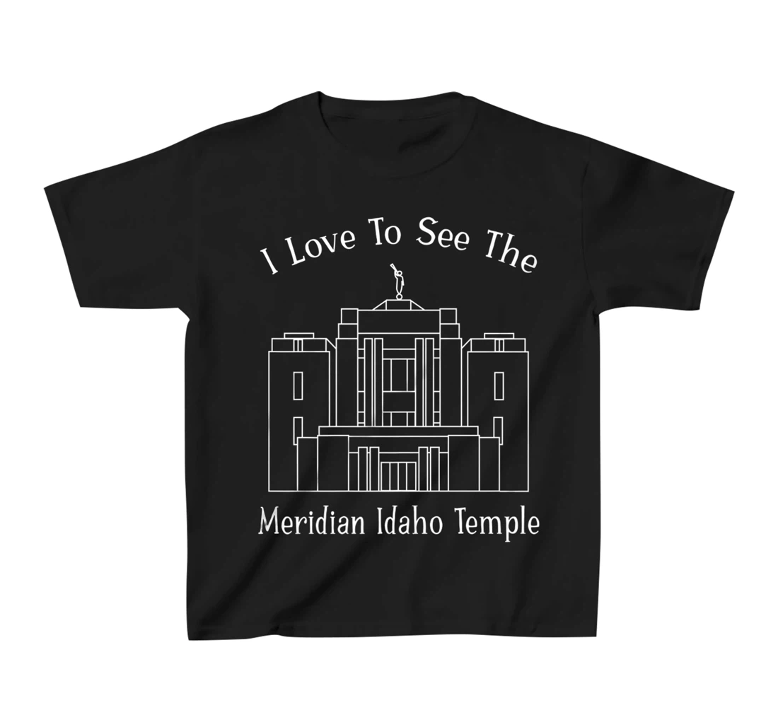 Meridian ID Temple, I love to see my temple, happy T-Shirt, Kid T-Shirt and Women T-Shirt