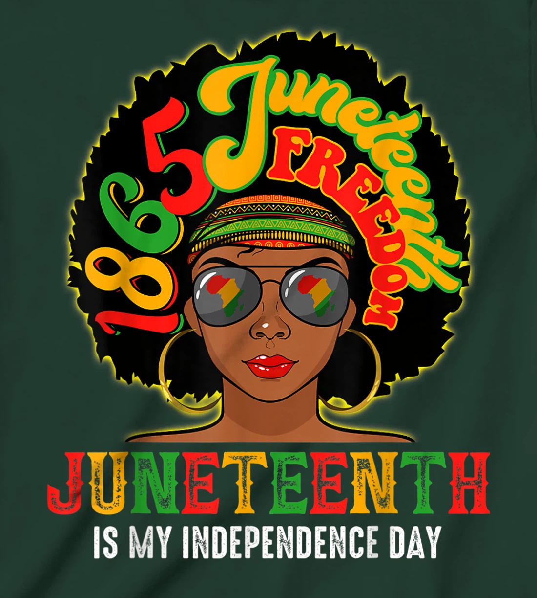 Juneteenth Is My Independence Day Afro African Girl T-Shirt, Kid T-Shirt and Women T-Shirt