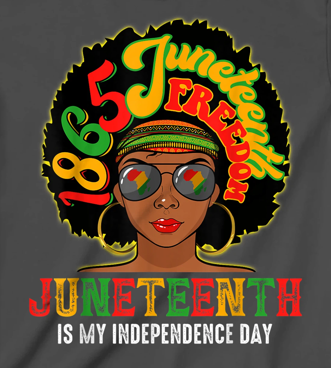 Juneteenth Is My Independence Day Afro African Girl T-Shirt, Kid T-Shirt and Women T-Shirt