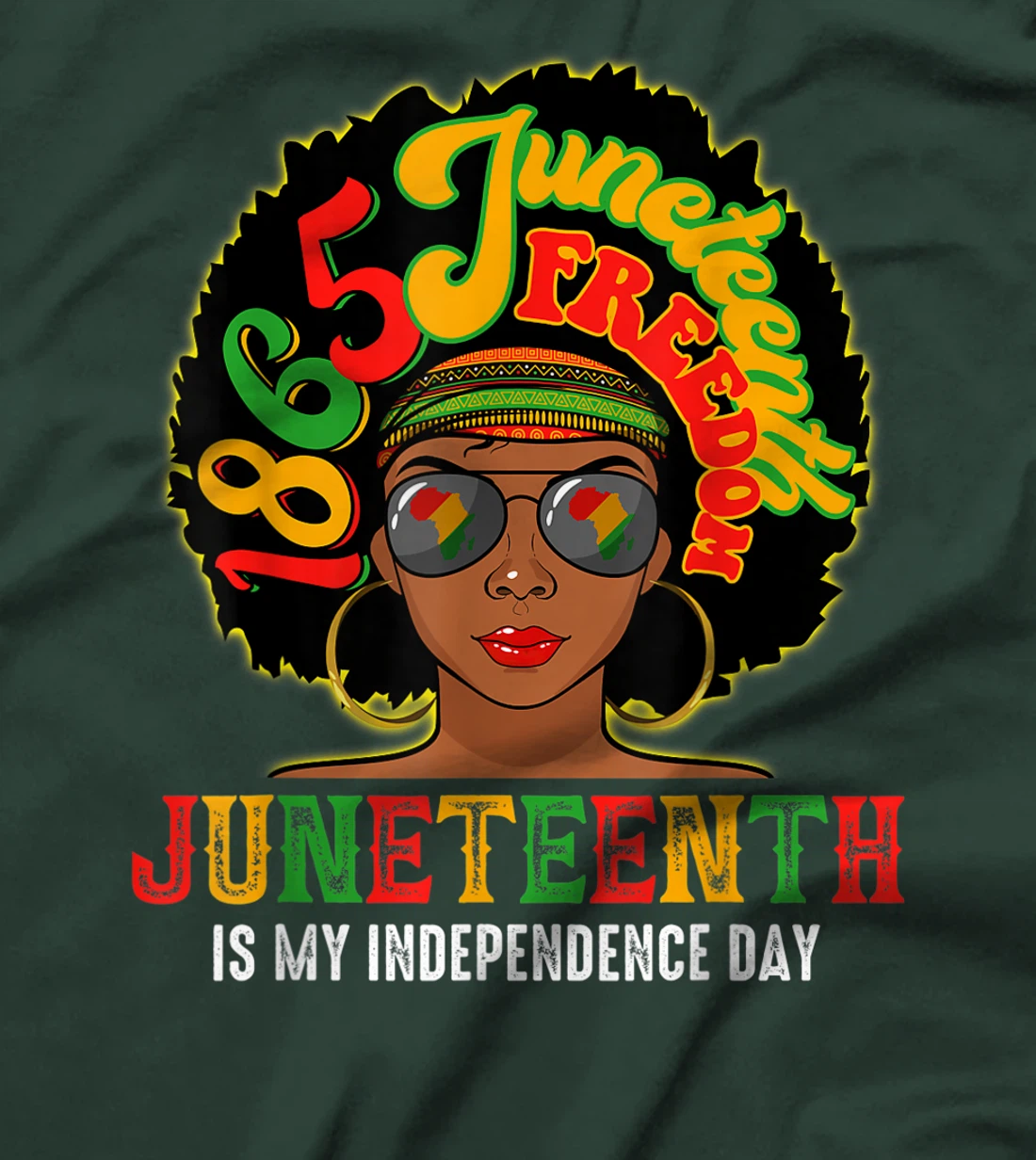 Juneteenth Is My Independence Day Afro African Girl T-Shirt, Kid T-Shirt and Women T-Shirt