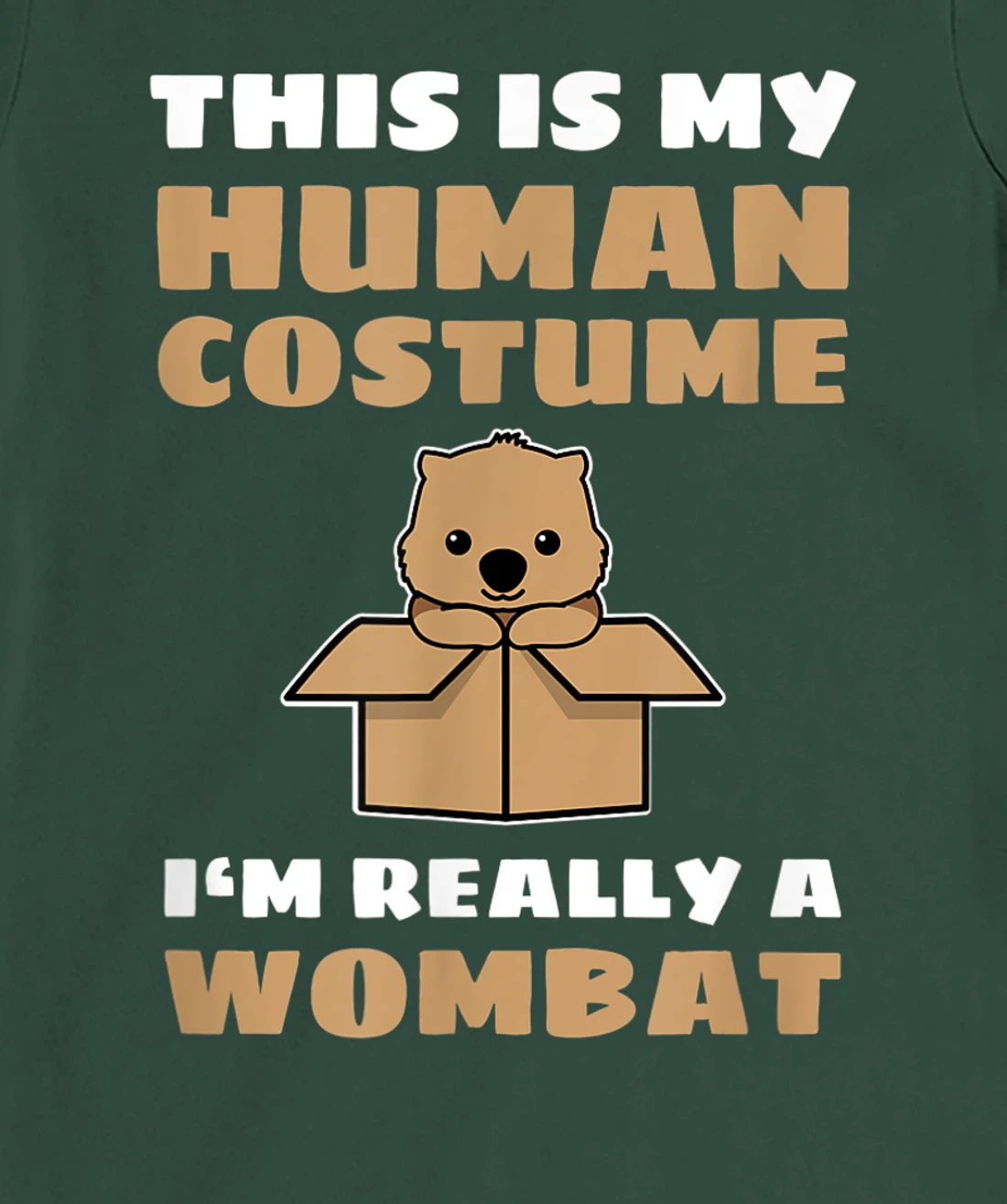 This Is My Human Costume I'm Really A Wombat T-Shirt, Kid T-Shirt and Women T-Shirt