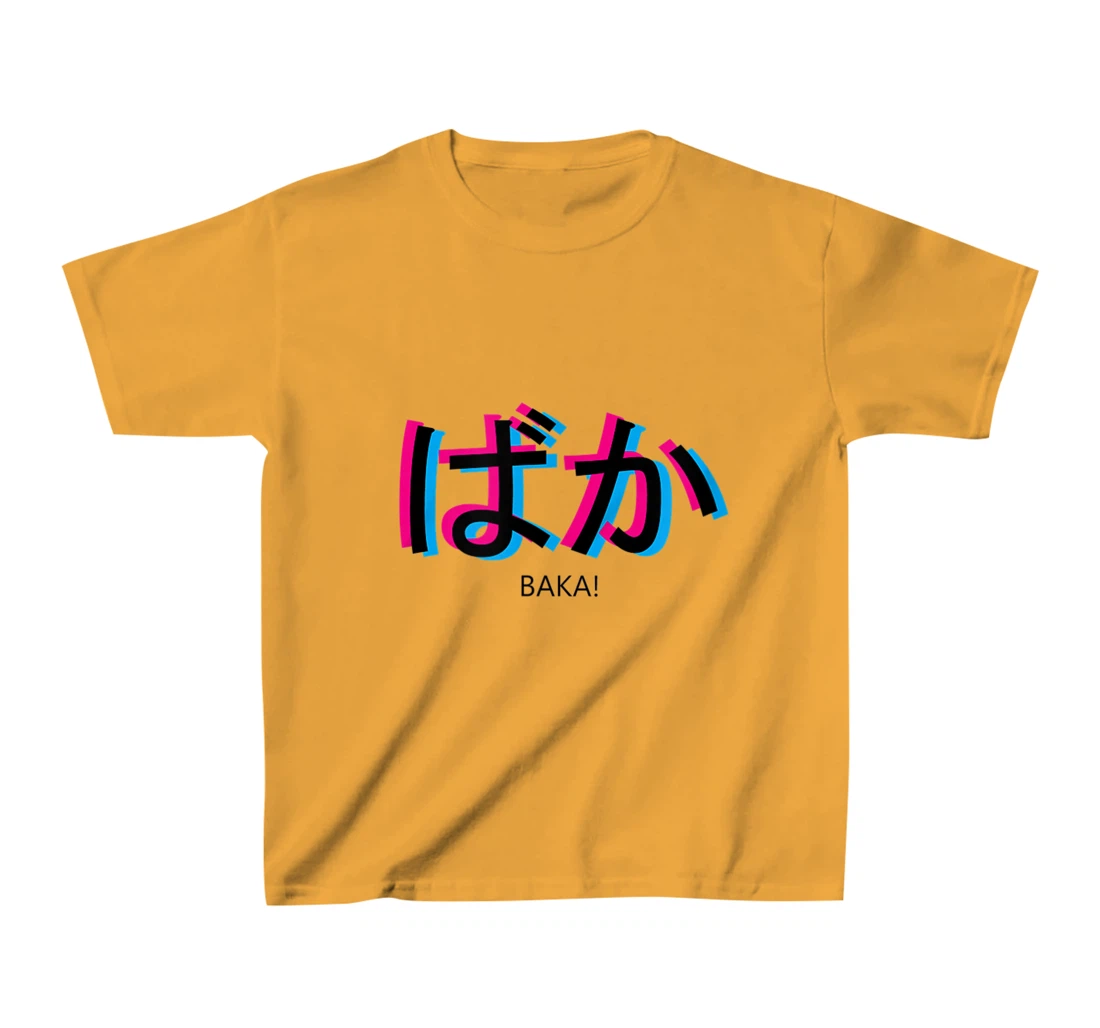 baka! Black Aesthetic Anime Outfit Japanese Manga Language T-Shirt, Kid T-Shirt and Women T-Shirt