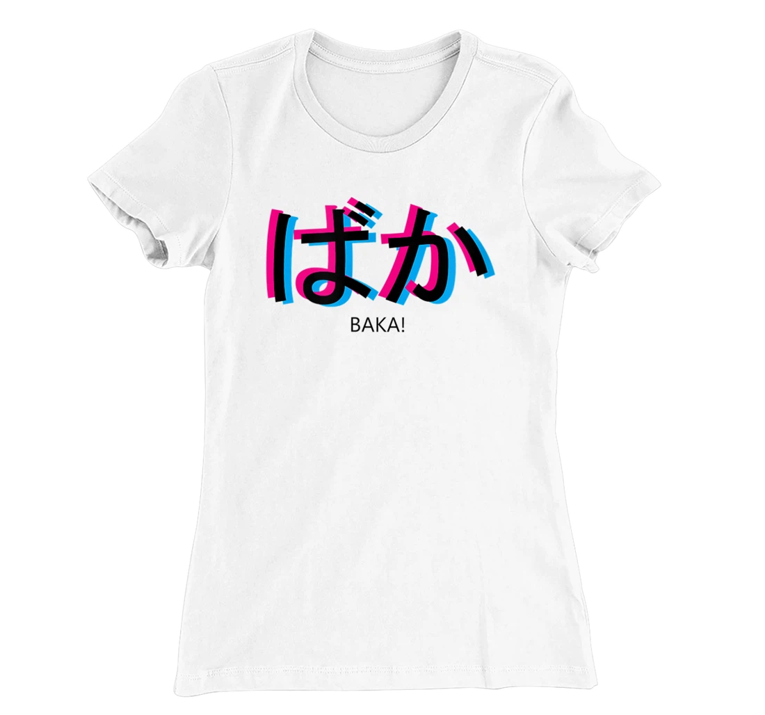 baka! Black Aesthetic Anime Outfit Japanese Manga Language T-Shirt, Kid T-Shirt and Women T-Shirt