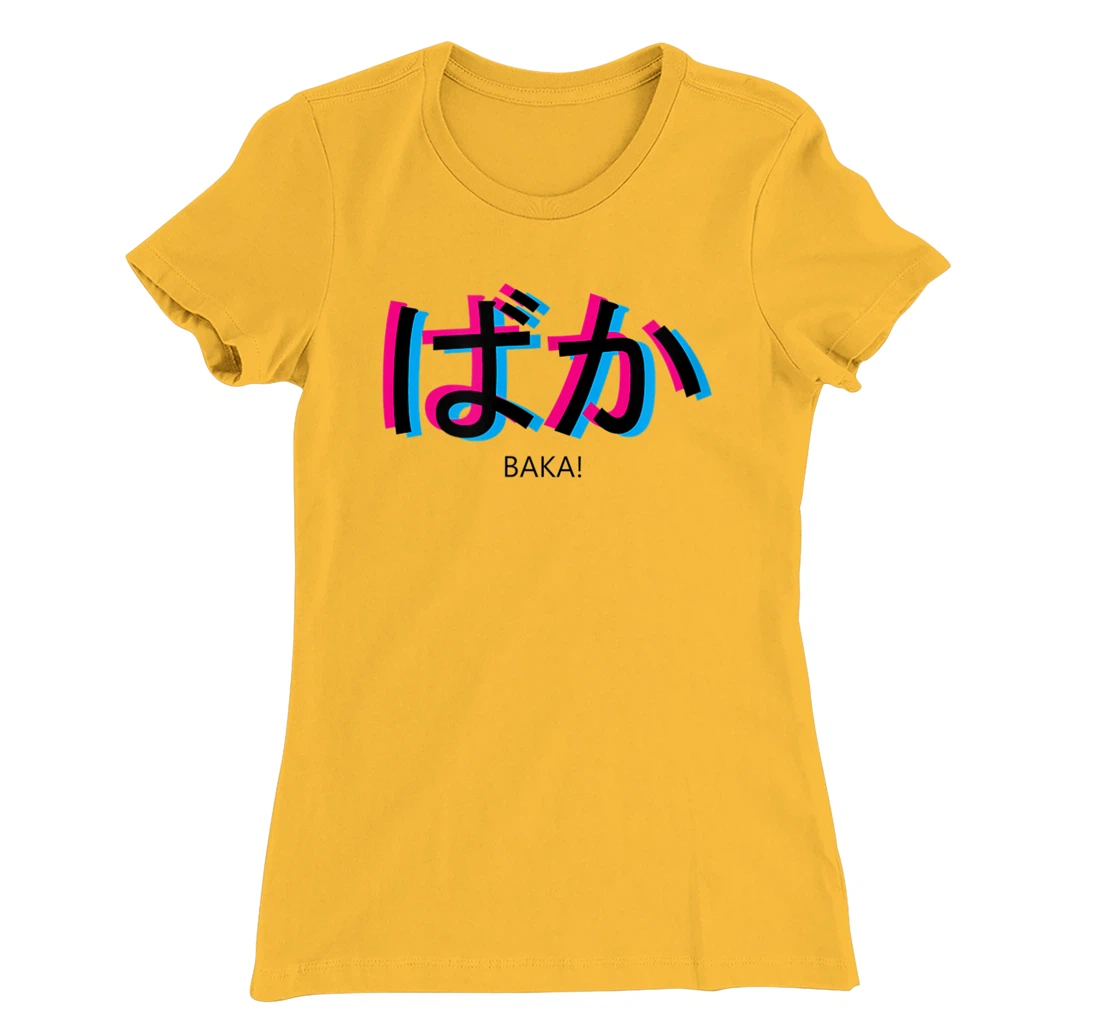 baka! Black Aesthetic Anime Outfit Japanese Manga Language T-Shirt, Kid T-Shirt and Women T-Shirt