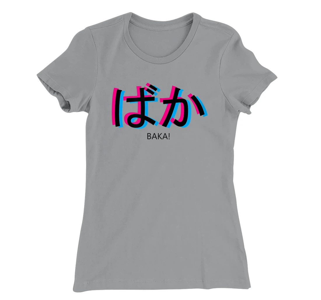 baka! Black Aesthetic Anime Outfit Japanese Manga Language T-Shirt, Kid T-Shirt and Women T-Shirt