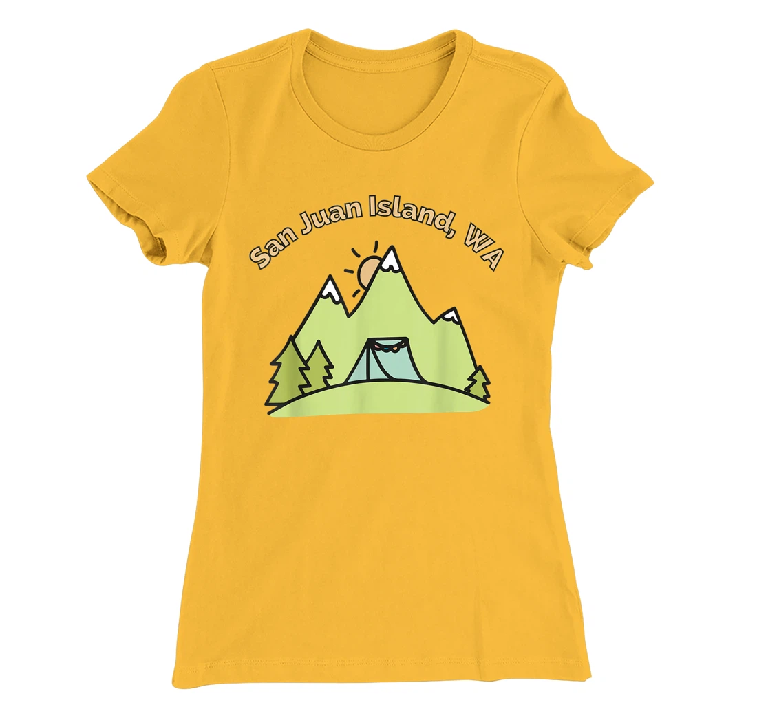 Womens San Juan Island Mountains Hiking Climbing Camping & Outdoors T-Shirt, Women T-Shirt