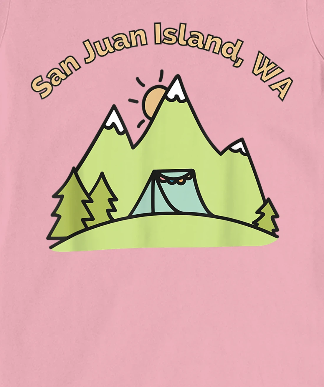 Womens San Juan Island Mountains Hiking Climbing Camping & Outdoors T-Shirt, Women T-Shirt