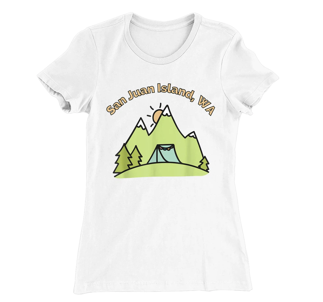 Womens San Juan Island Mountains Hiking Climbing Camping & Outdoors T-Shirt, Women T-Shirt