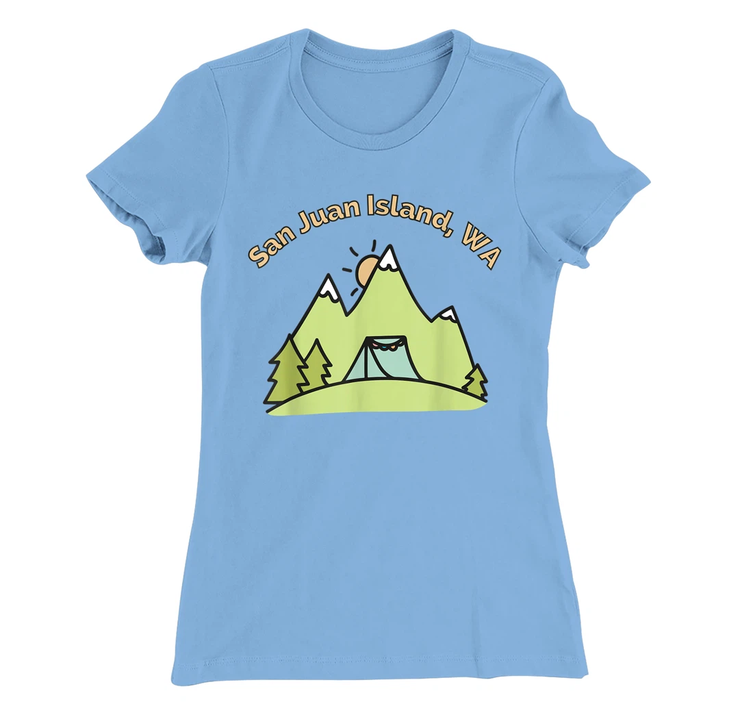 Womens San Juan Island Mountains Hiking Climbing Camping & Outdoors T-Shirt, Women T-Shirt