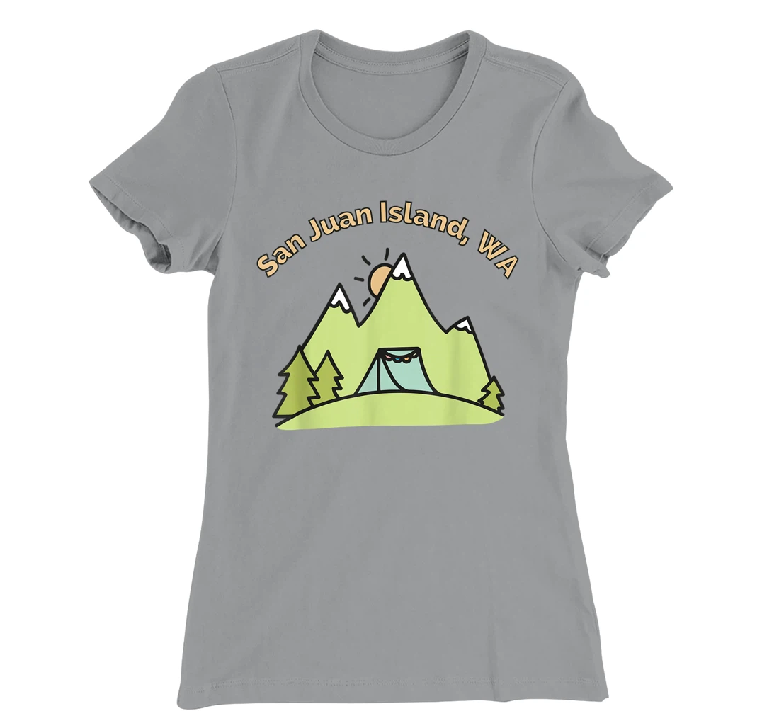 Womens San Juan Island Mountains Hiking Climbing Camping & Outdoors T-Shirt, Women T-Shirt