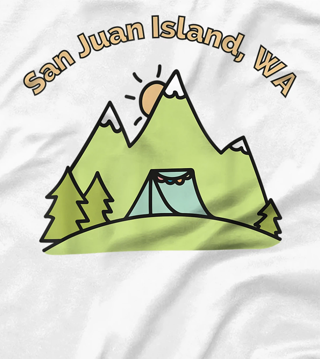Womens San Juan Island Mountains Hiking Climbing Camping & Outdoors T-Shirt, Women T-Shirt