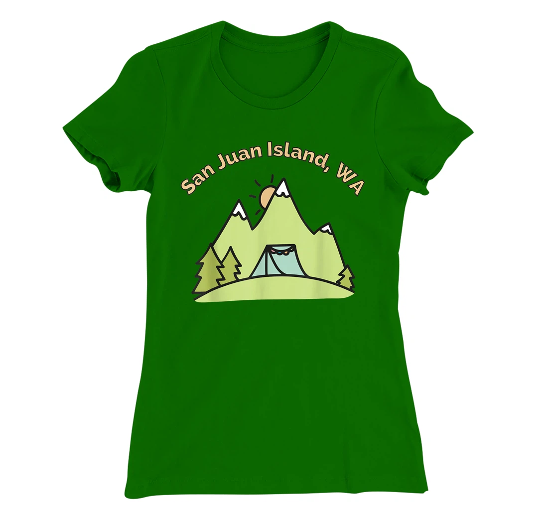 Womens San Juan Island Mountains Hiking Climbing Camping & Outdoors T-Shirt, Women T-Shirt
