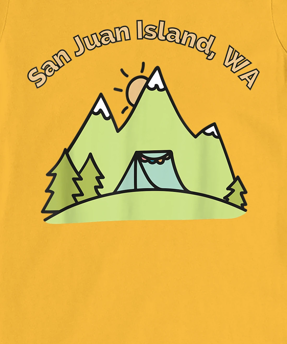 Womens San Juan Island Mountains Hiking Climbing Camping & Outdoors T-Shirt, Women T-Shirt