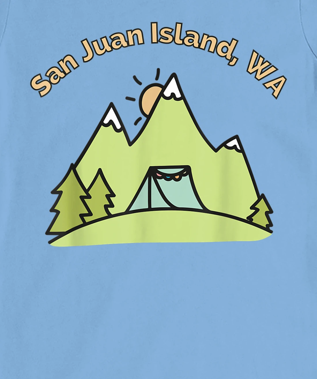 Womens San Juan Island Mountains Hiking Climbing Camping & Outdoors T-Shirt, Women T-Shirt