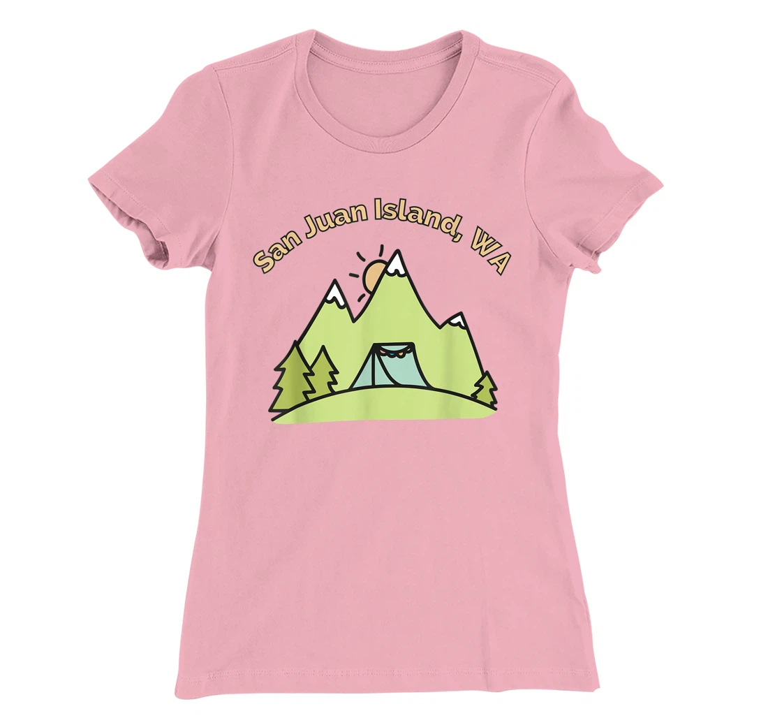 Womens San Juan Island Mountains Hiking Climbing Camping & Outdoors T-Shirt, Women T-Shirt