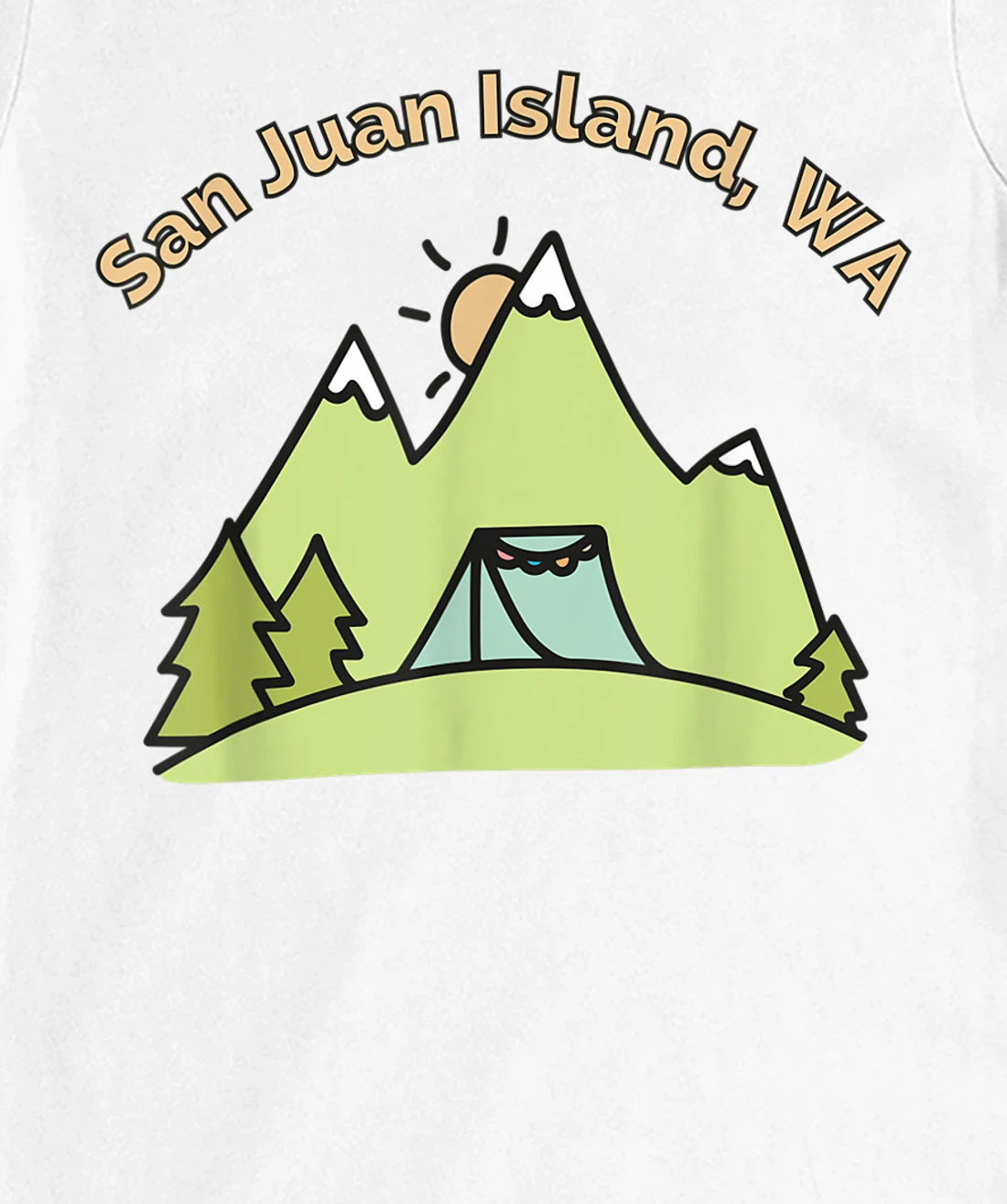 Womens San Juan Island Mountains Hiking Climbing Camping & Outdoors T-Shirt, Women T-Shirt