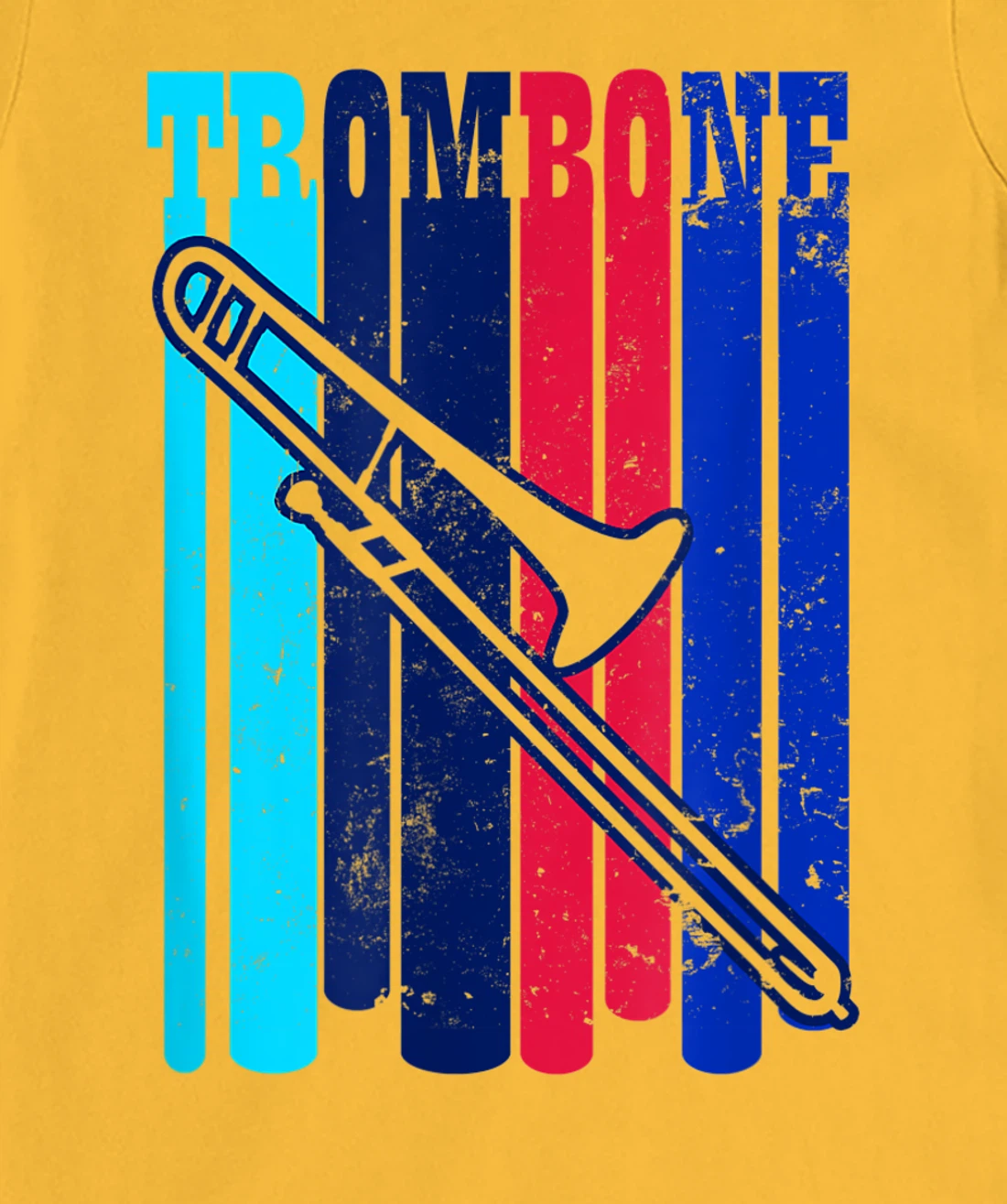 Vintage Retro Design Trombone T-Shirt, Women T-Shirt