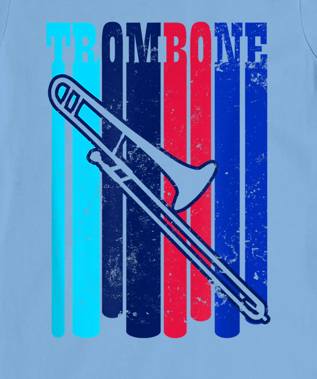 Vintage Retro Design Trombone T-Shirt, Women T-Shirt