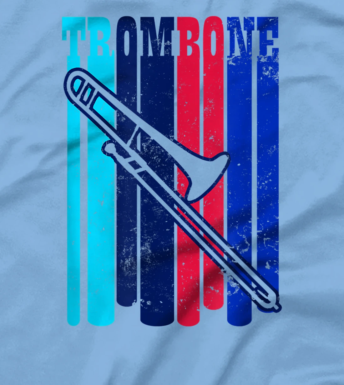 Vintage Retro Design Trombone T-Shirt, Women T-Shirt