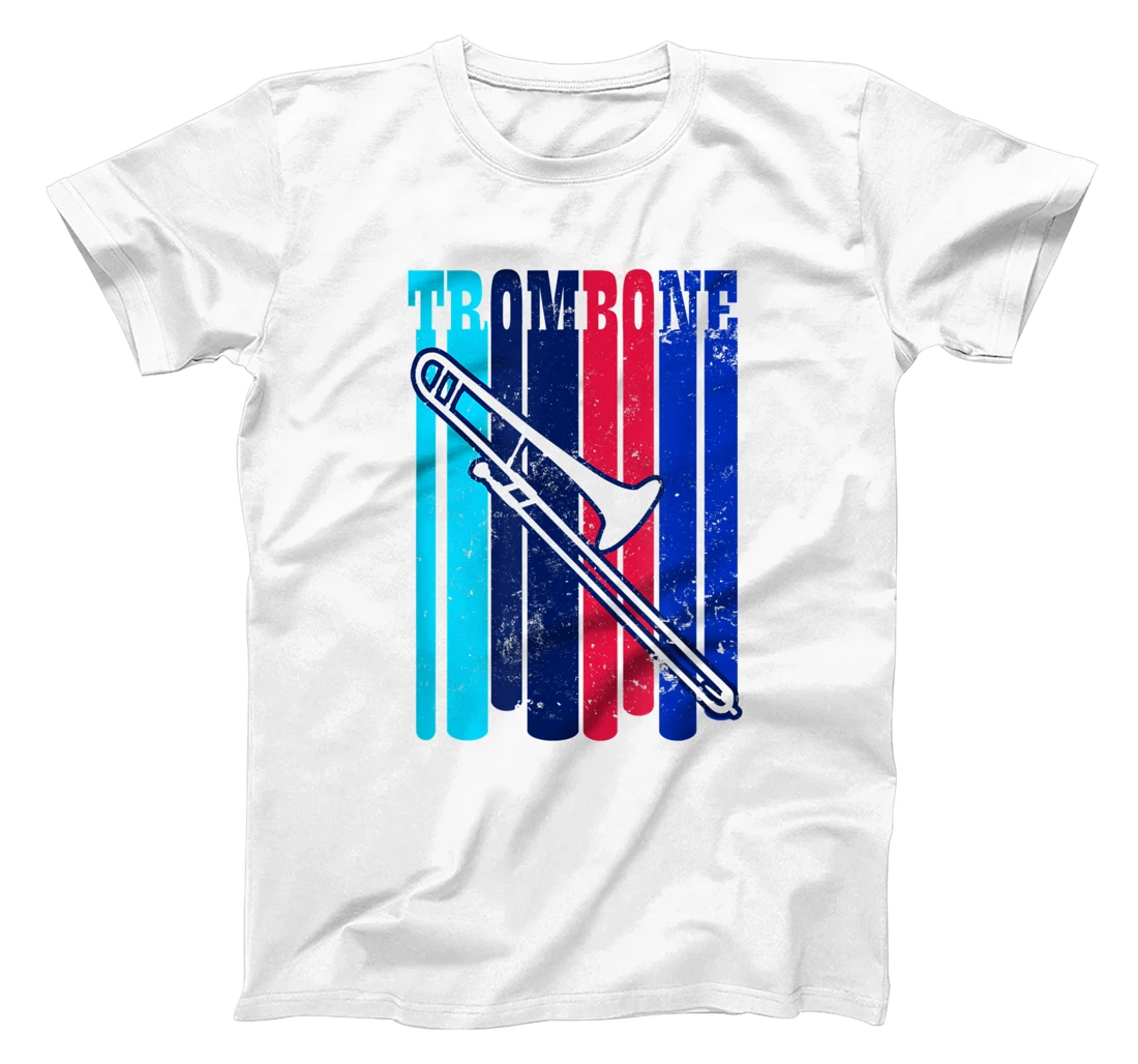 Vintage Retro Design Trombone T-Shirt, Women T-Shirt