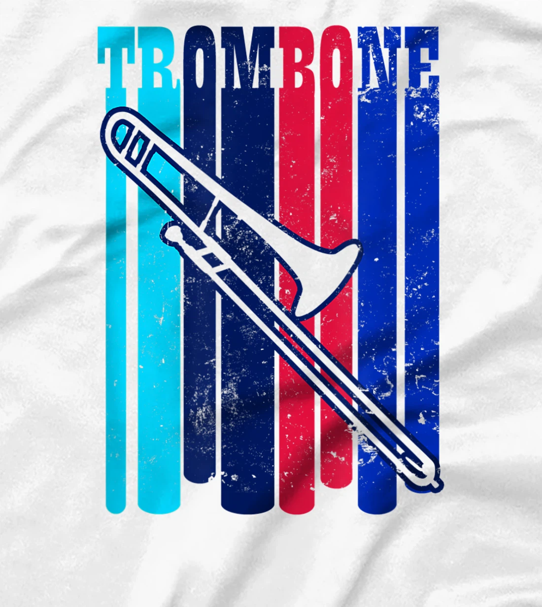 Vintage Retro Design Trombone T-Shirt, Women T-Shirt