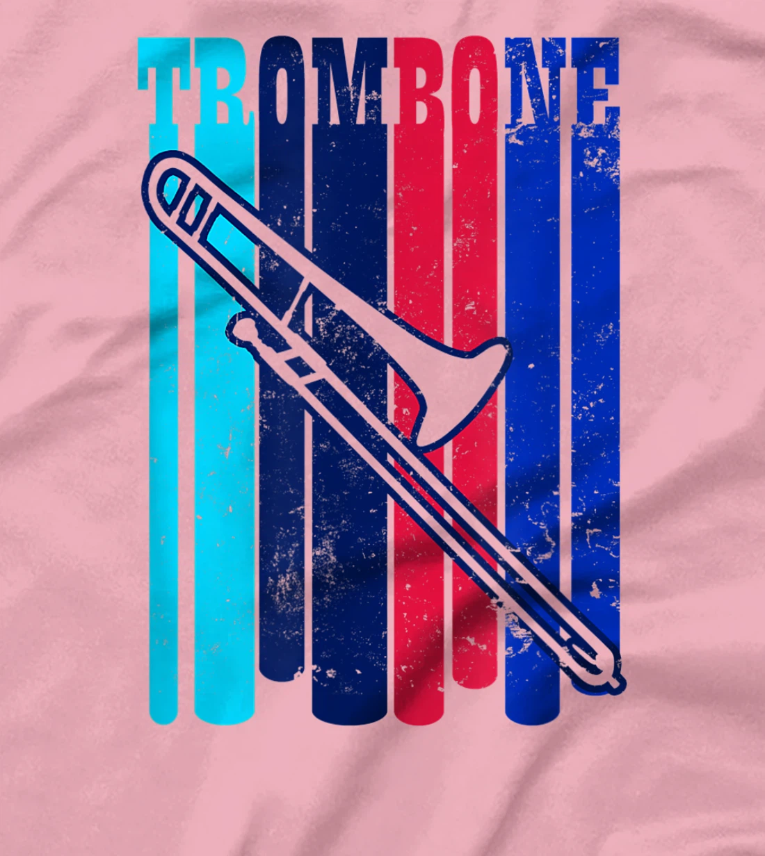 Vintage Retro Design Trombone T-Shirt, Women T-Shirt