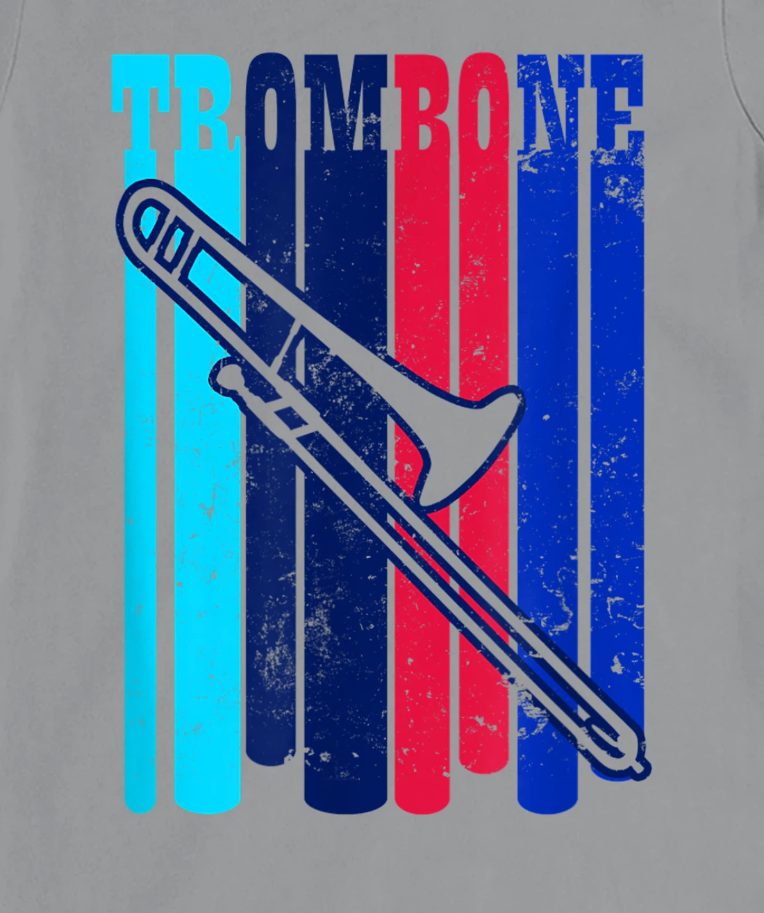 Vintage Retro Design Trombone T-Shirt, Women T-Shirt