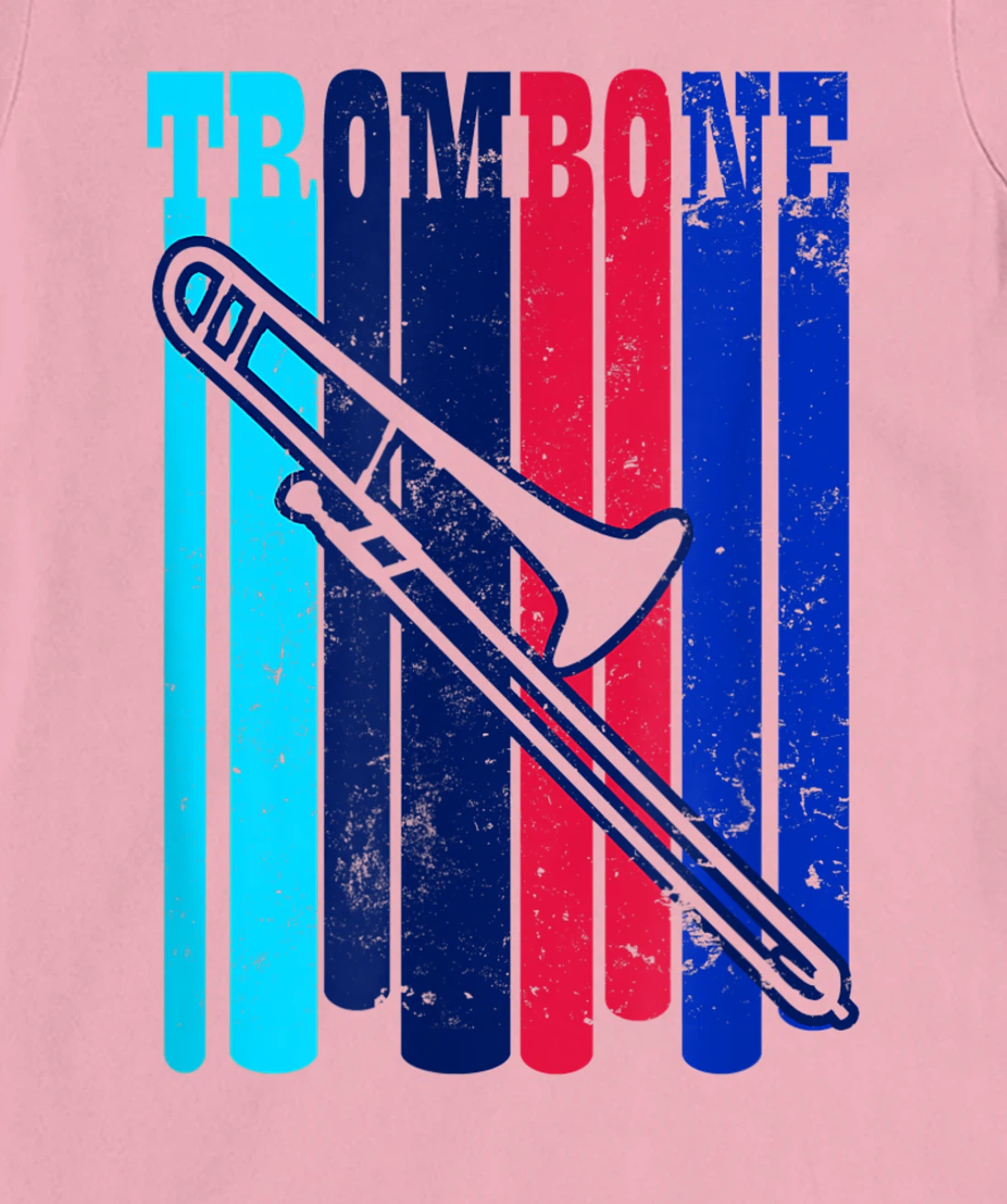 Vintage Retro Design Trombone T-Shirt, Women T-Shirt