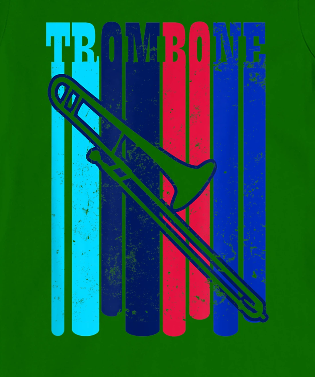 Vintage Retro Design Trombone T-Shirt, Women T-Shirt