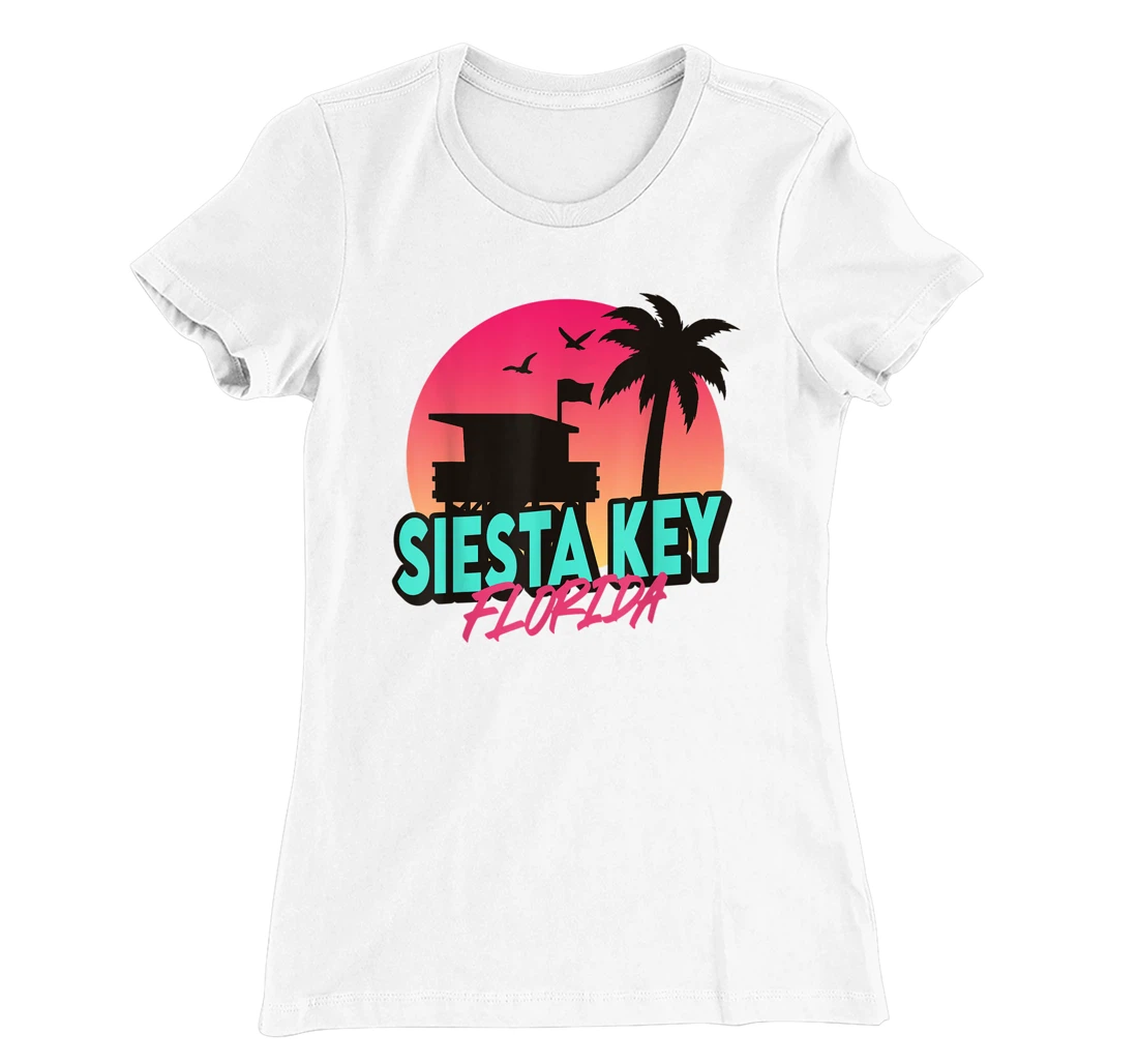 Vintage Siesta Key Beach Florida Palm Trees FL Retro T-Shirt, Kid T-Shirt and Women T-Shirt