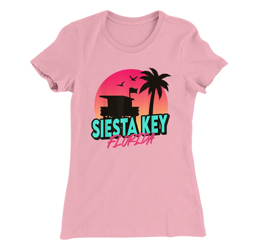 Vintage Siesta Key Beach Florida Palm Trees FL Retro T-Shirt, Kid T-Shirt and Women T-Shirt