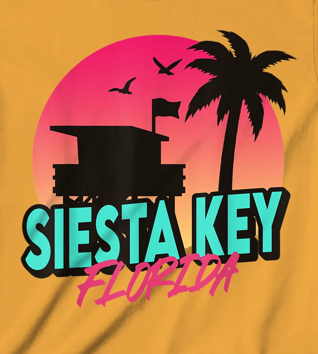 Vintage Siesta Key Beach Florida Palm Trees FL Retro T-Shirt, Kid T-Shirt and Women T-Shirt
