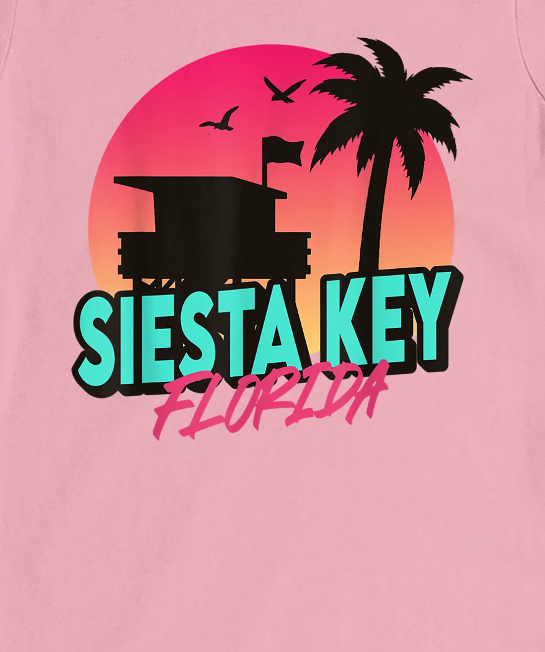 Vintage Siesta Key Beach Florida Palm Trees FL Retro T-Shirt, Kid T-Shirt and Women T-Shirt