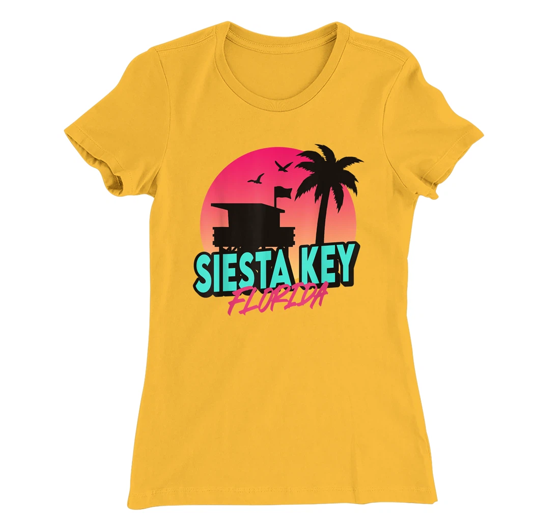 Vintage Siesta Key Beach Florida Palm Trees FL Retro T-Shirt, Kid T-Shirt and Women T-Shirt