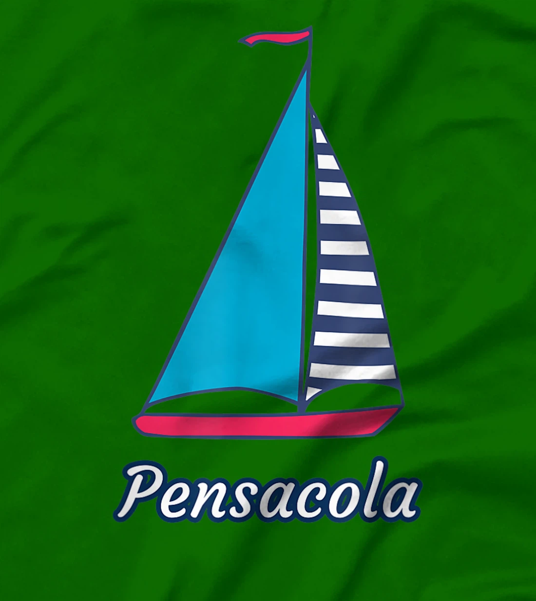 Pensacola Sailing Sail Boat Nautical Regatta T-Shirt, Kid T-Shirt and Women T-Shirt