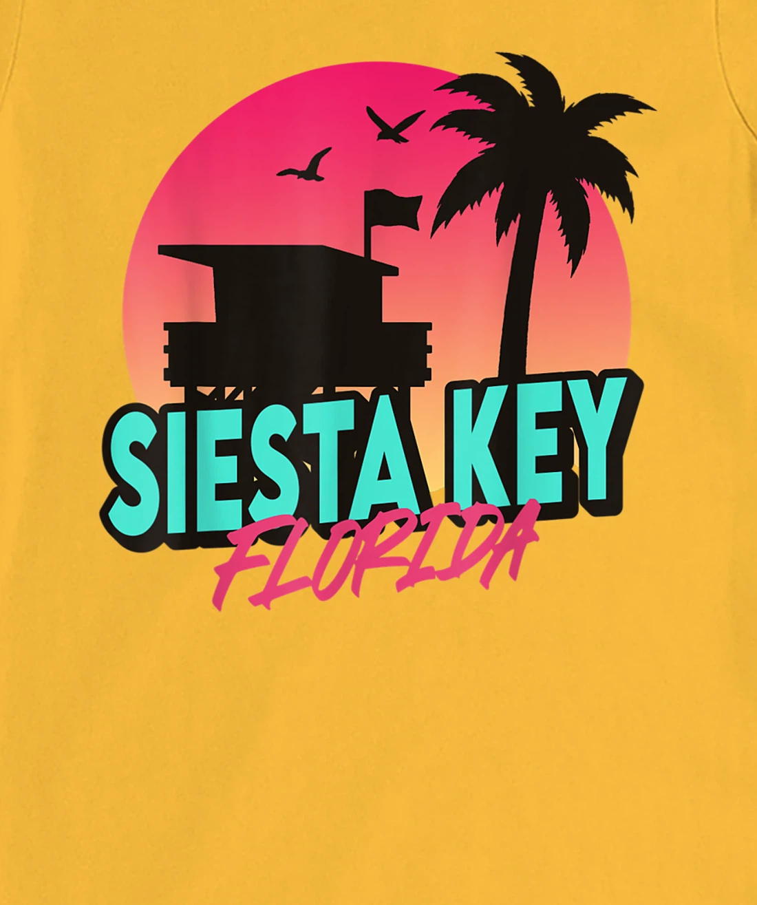 Vintage Siesta Key Beach Florida Palm Trees FL Retro T-Shirt, Kid T-Shirt and Women T-Shirt