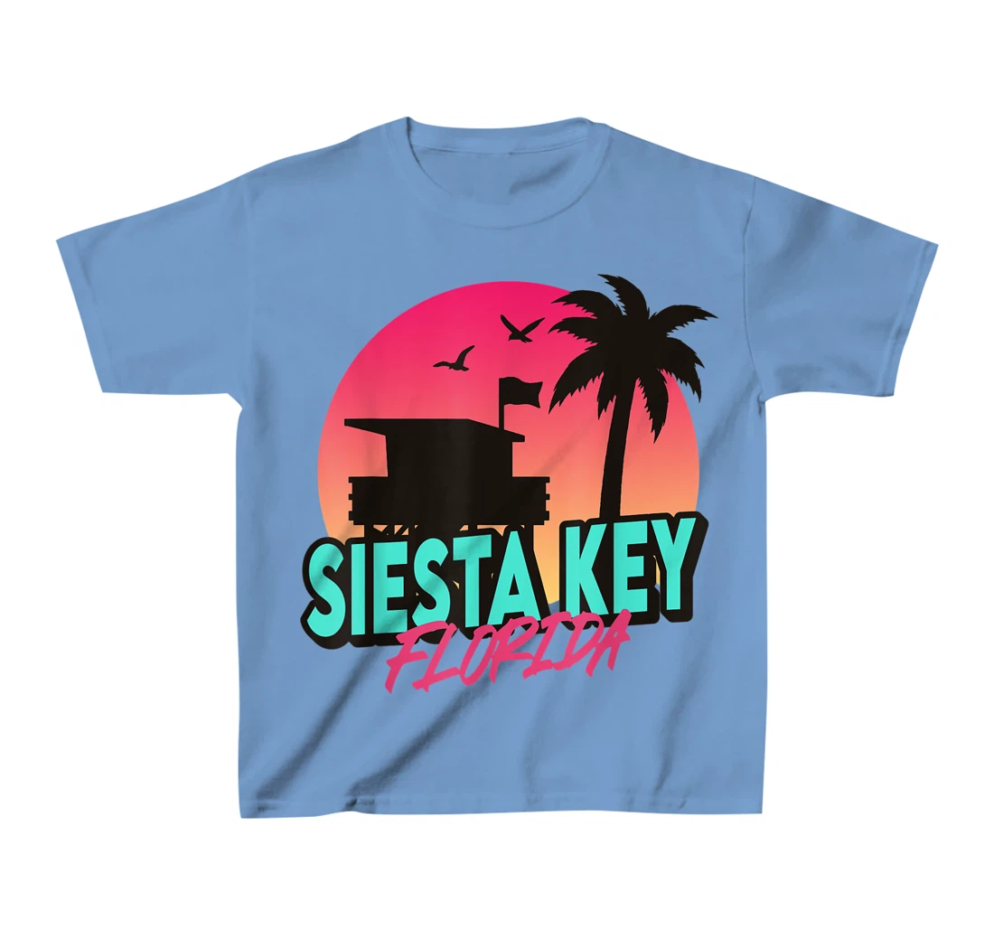 Vintage Siesta Key Beach Florida Palm Trees FL Retro T-Shirt, Kid T-Shirt and Women T-Shirt