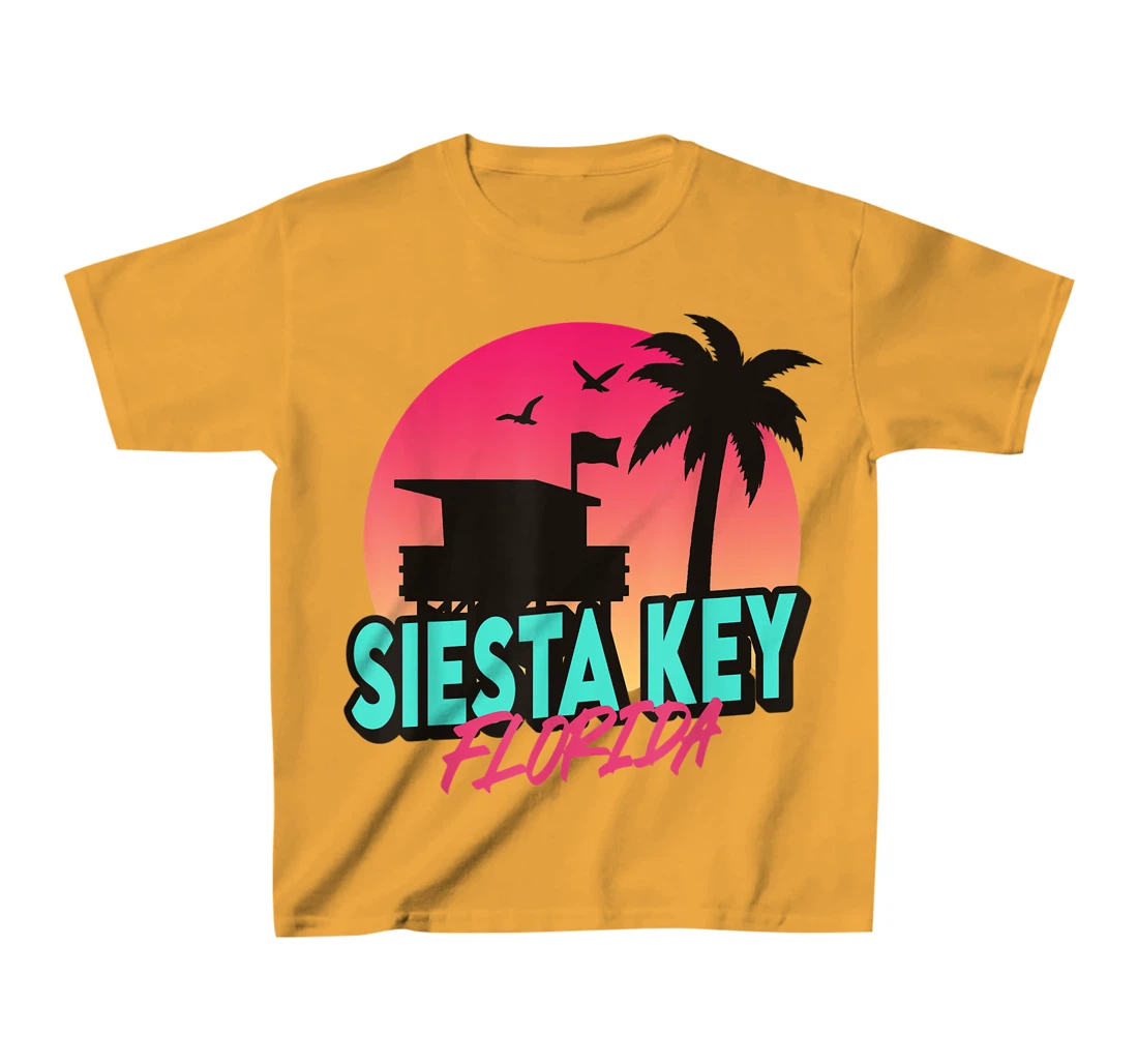Vintage Siesta Key Beach Florida Palm Trees FL Retro T-Shirt, Kid T-Shirt and Women T-Shirt