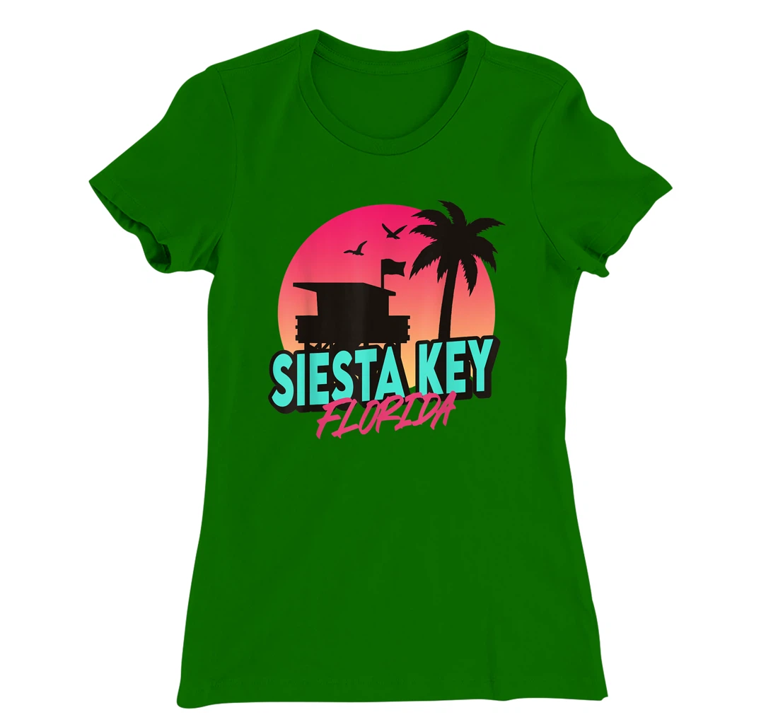 Vintage Siesta Key Beach Florida Palm Trees FL Retro T-Shirt, Kid T-Shirt and Women T-Shirt