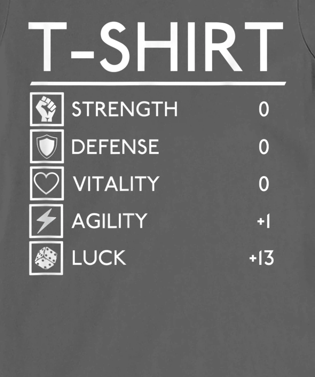 Funny Lucky RPG FRP Armor Gamer Stats board fantasy outfit T-Shirt, Women T-Shirt