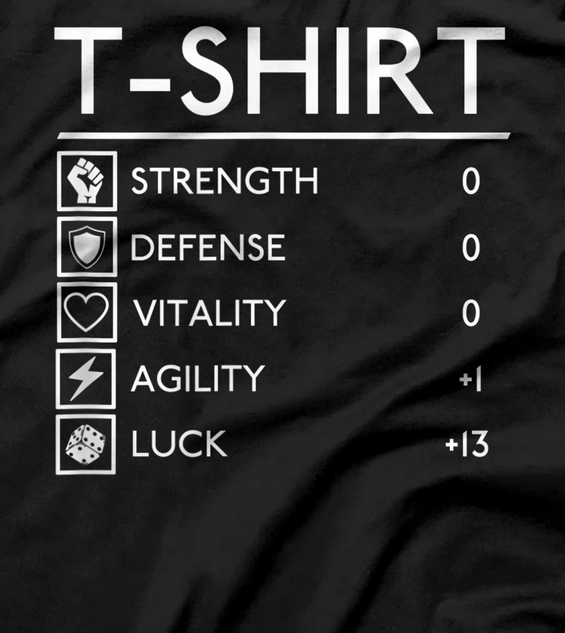 Funny Lucky RPG FRP Armor Gamer Stats board fantasy outfit T-Shirt, Women T-Shirt