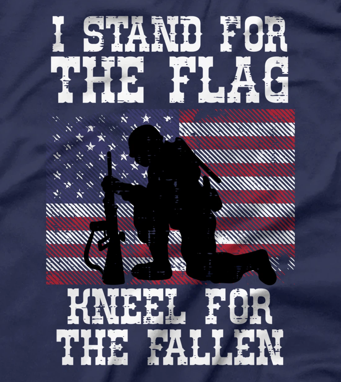 I Stand For The Flag Knee For Fallen Soldier Memorial Day T-Shirt