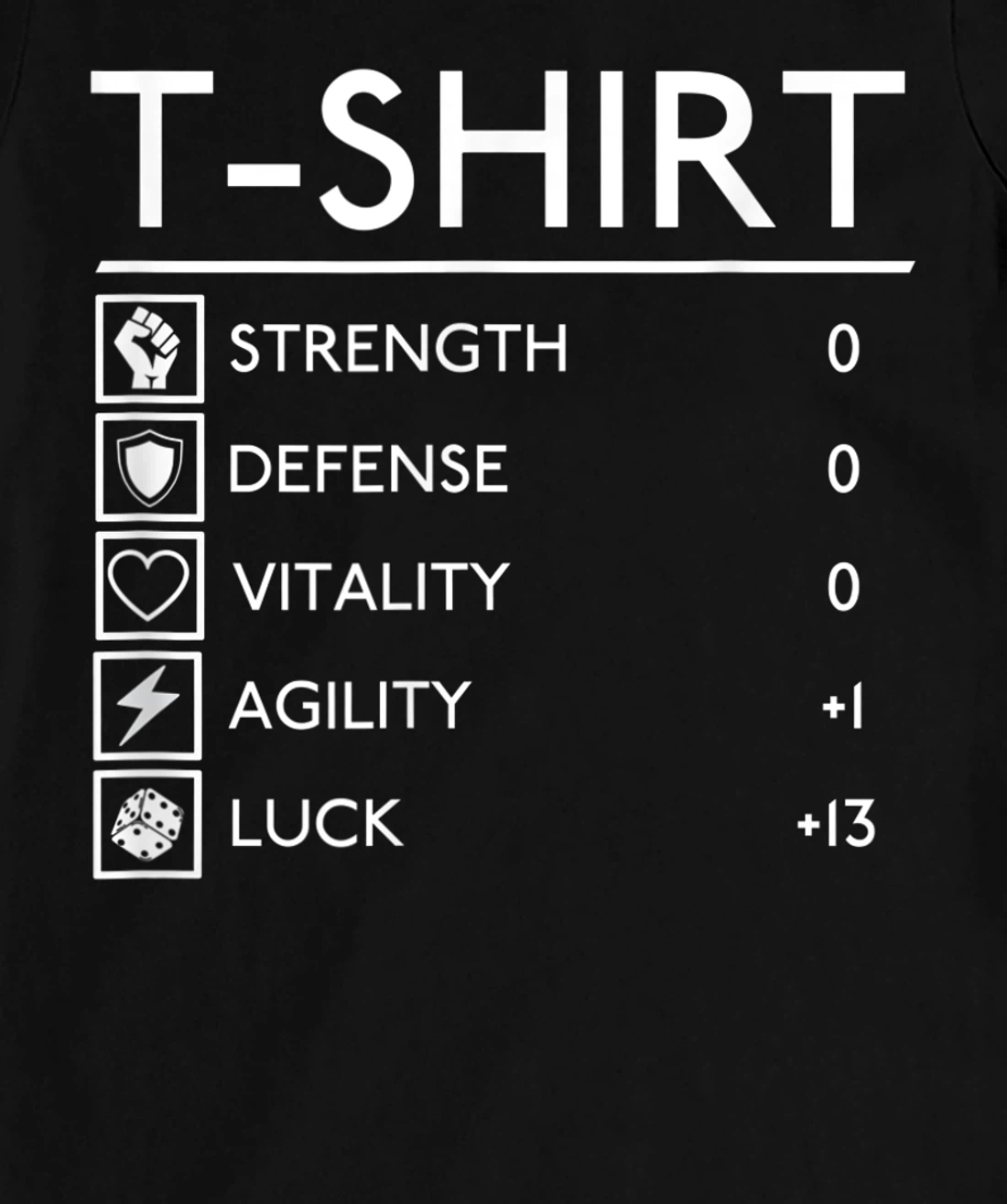 Funny Lucky RPG FRP Armor Gamer Stats board fantasy outfit T-Shirt, Women T-Shirt